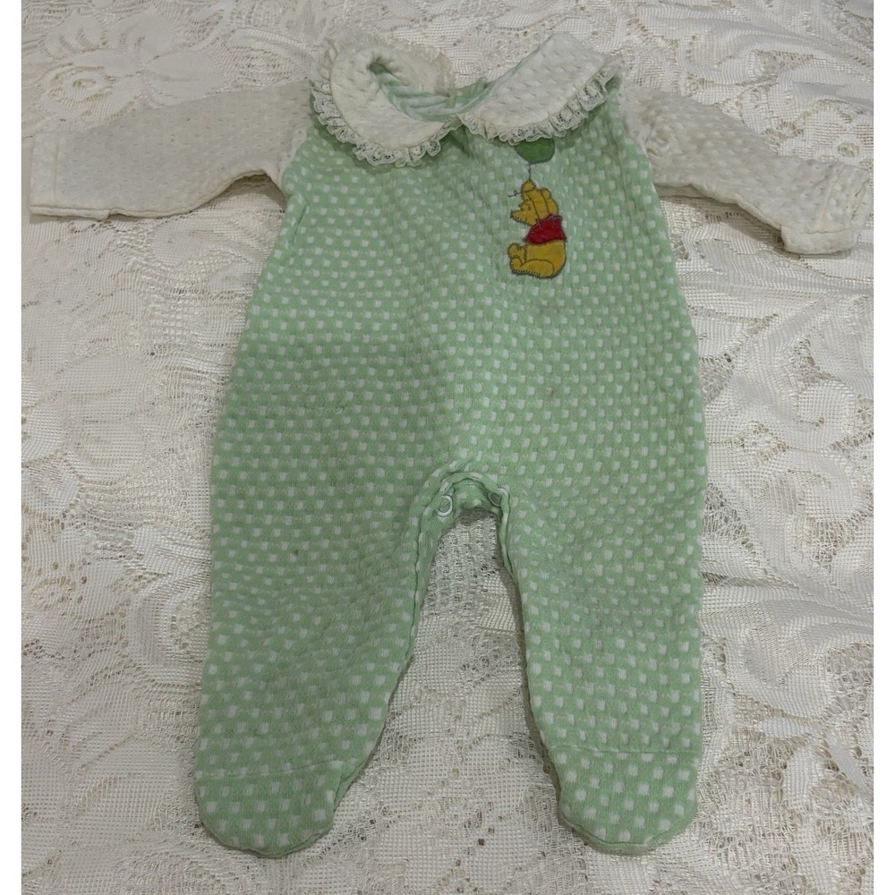Vintage Sears Disney Winnie The Pooh Footed Sleeper Romper Baby